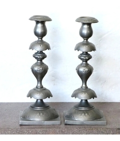 Par Candelabros Metal Porta Vela Ilumina