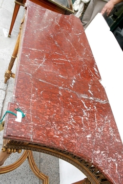 Antigua Consola Marmol Madera Dorada - comprar online