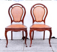 2 Sillas Esterilladas Madera Conjunto