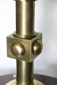 Velador Bronce Con Pantalla Blanca - comprar online