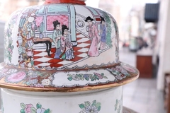 Jarrón Oriental Porcelana Flores - comprar online