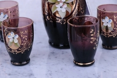 Licorera Cristal Dorada Violeta - tienda online