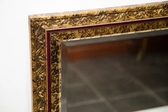 Antiguo Espejo De Pared Marco Francés Dorado A La Hoja - comprar online