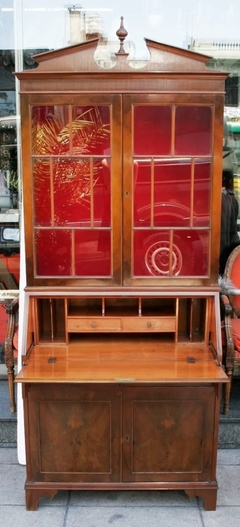 Antiguo Cristalero Vitrina Nogal Secr - comprar online