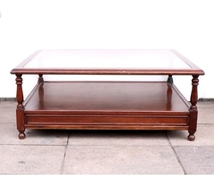 Mesa Ratona Vidrio Inglesa Madera