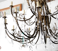 Antigua Araña 18 Luces Cairel Bronce - tienda online