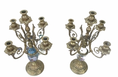 Par de Candelabros-Antig La Rueda _ L R - comprar online