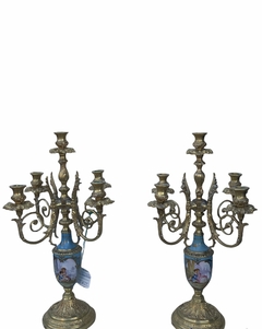 Par de Candelabros-Antig La Rueda _ L R