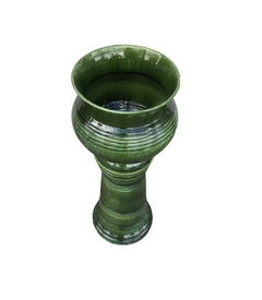 Macetero de cerámica con pedestal -Antig La Rueda _ L R en internet