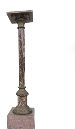 Pedestal de mármol con broncería-Antig La Rueda _ L R - comprar online