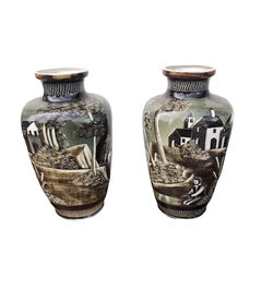 Par de jarrones -Antig La Rueda _ L R - tienda online