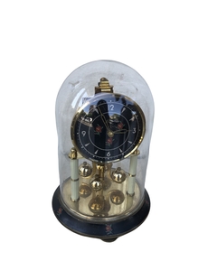 Reloj de mesa con campana de vidrio-Antig La Rueda _ L R