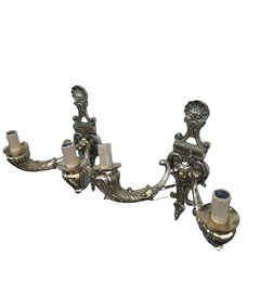 Par de apliques de bronce-Antig La Rueda _ L R