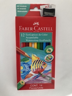 Lápiz Color Acuarelables Ecolapiz x 12 unid. Largo Faber Castell
