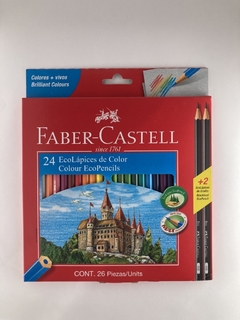 Lápiz Color X24u. Largos + 2 de grafito, Faber Castell