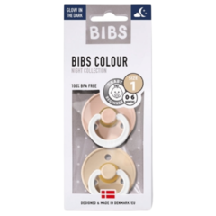 Chupetes Bibs Pack de Night Glow Vanilla/ Blush