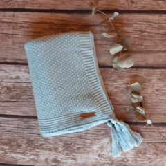 Manta recibidora algodón Punto Arroz - tienda online
