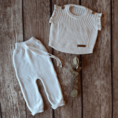 Set tejido volados Blanco