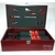 SET VINOS CAJA MADERA PARA 2 BOTELLAS CON  7 ACCESORIOS CON  TERMINACION DE MADERA