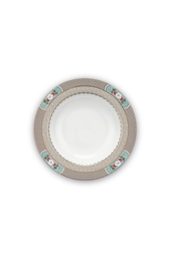 PLATO BLUSHING BIRDS SOPA 21,5 CM KHAKI - comprar online