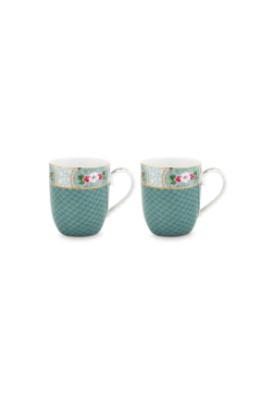 SET 2 MUGS CHICOS AZUL BLUSHING BIRDS