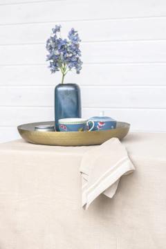 SERVILLETA LISO BEIGE Y CRUDO 50X50 en internet