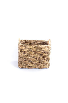 CANASTO RECTANGULAR CON MANIJAS MEDIANO - comprar online