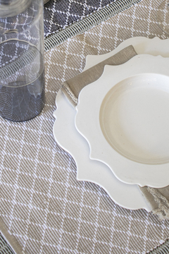 INDIVIDUAL ROMBOS BEIGE O GRIS - comprar online