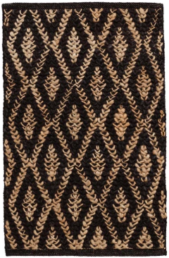TWO-TONE DIAMOND BLACK/NATURAL YUTE