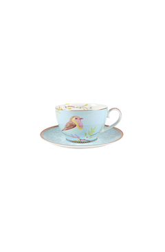 TAZA Y PLATO TE AZUL