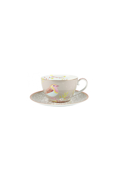 TAZA Y PLATO TE KHAKI
