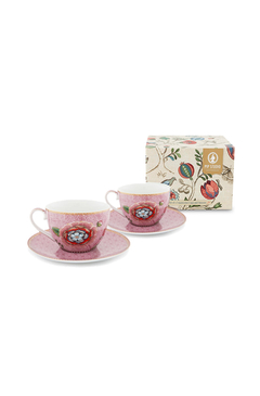 SET/2 TAZAS CAFE SPRING TO LIFE ROSA