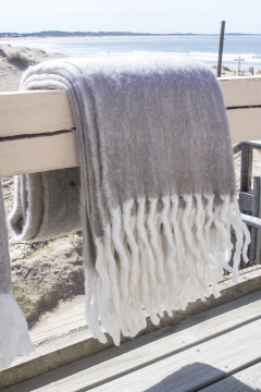 THROW BLEND LANA Y MOHAIR TOPO