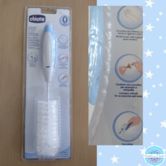 973 Cepillo Limpia mamaderas y Tetina Con Pinza 3 en 1 Chicco