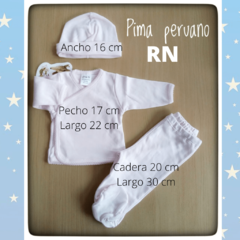 AJUAR 3 piezas + manta algodón premium Pima Perú - eydebebes
