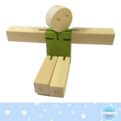 Imagen de Tipito Robot de madera articulado