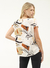 Blusa Lino Estampado Mangas Dobladas 039-4 - NewLiza