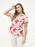 Blusa Poplin Estampado Con Puntilla 20-5-1