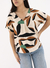 Blusa Poplin Estampado Escote V 9194