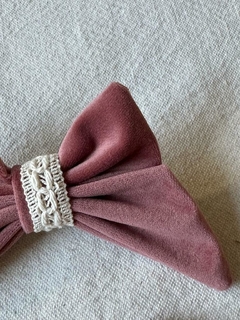 Moño Velvet chico Rosa viejo - comprar online