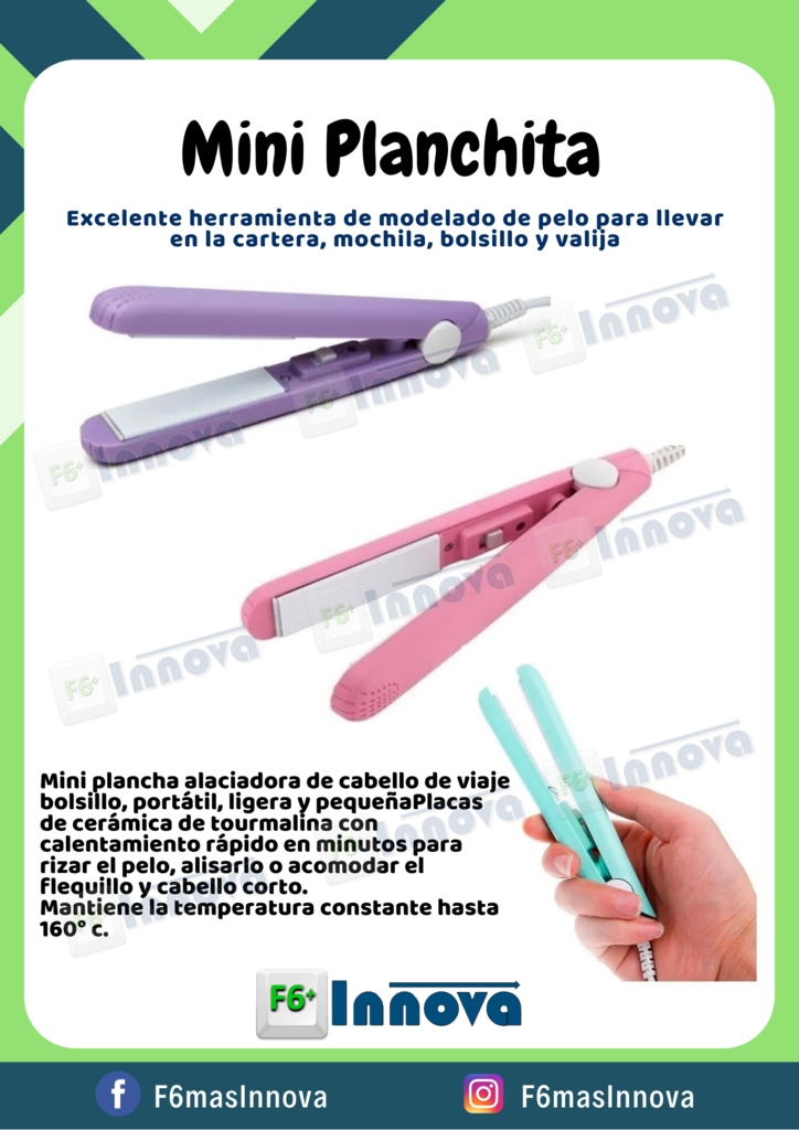 Mini Planchita para el pelo - Comprar en F6masInnova