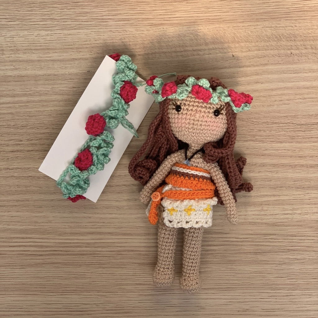 Boneca Moana Amigurumi Crochê