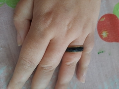 anel de inox dourado com preto - comprar online