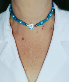 gargantilha azul Tiffany na internet