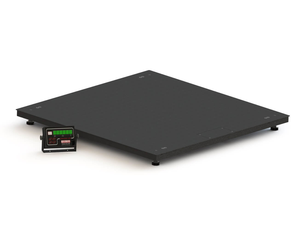 Balança Digitron modelo UL de piso 3000kg X 500g 120x120cm Aço carbono