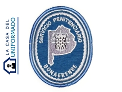 Escudo Bordado SPB Azul Pizarra Con Cordón y Serreta en Baja Visibilidad.
