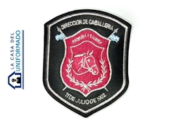 Escudo Bordado Caballería Plateado
