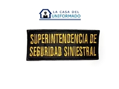Cartel Bordado Superintendencia de Seguridad Siniestral Dorado