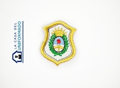 Escudo Bordado para Barbijo,Boina,Quepi.Color Dorado