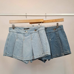 MINISHORT TABLEADO CELESTE - ART 057-44 - tienda online